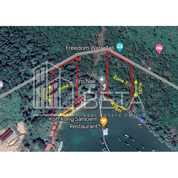 Land by the sea in Kaoh Rong Sanloem (Kaoh Rong Sanloem) Cambodia plot at the resort 14212m² , 3 image