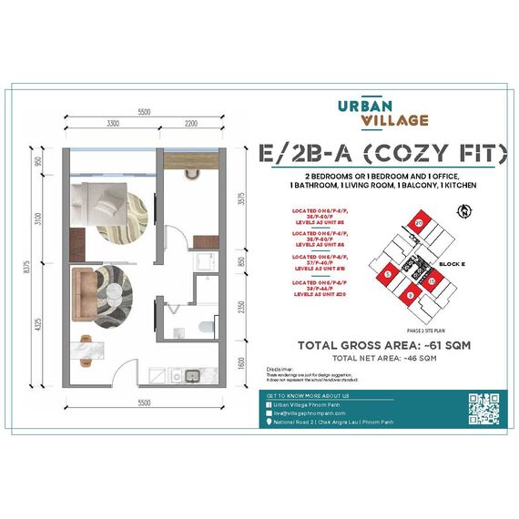 Квартира 2-комнатная 1+1 в Пномпене площадь 78м² 6 этаж, изображение 10