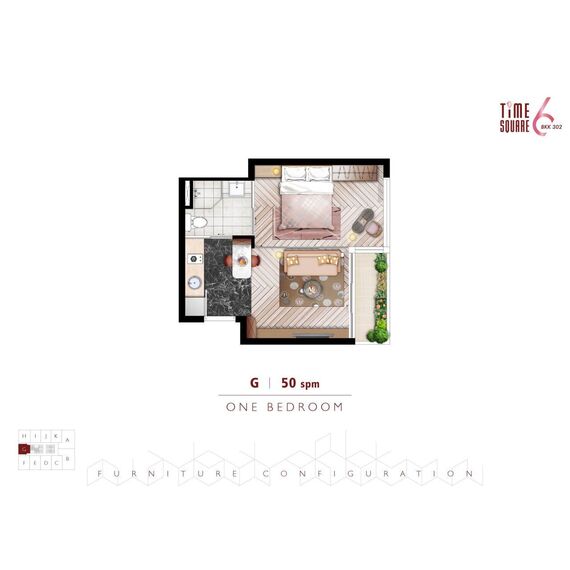 Квартира 1-комнатная студия 1+0 в Пномпене площадь 50м² 10 этаж, изображение 13