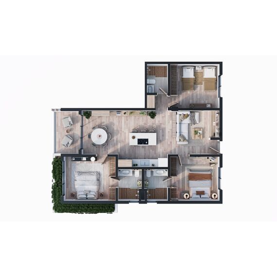 Квартира 1-комнатная студия 1+0 в Пунта-Кана площадь 50м² 2 этаж, изображение 8