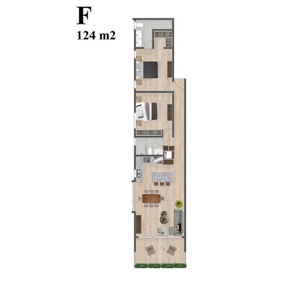 Квартира 2-комнатная 1+1 в Кабарете (Кабарете) площадь 78м², изображение 15