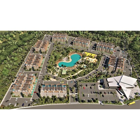 Квартира 2-комнатная 1+1 в Пунта-Кана (Баваро) площадь 52м², изображение 7