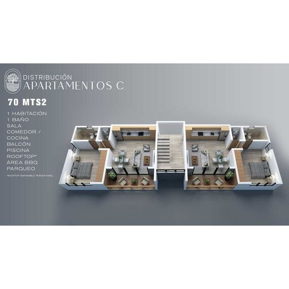 Квартира 2-комнатная 1+1 в Кабарете (Кабарете) площадь 70м², изображение 10