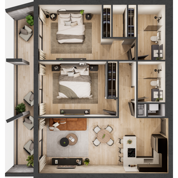 Apartment 2-room 1+1 in Santo Domingo Norte (Santo Domingo Norte) Dominican Republic area 50m², 2 image