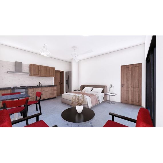 Квартира 2-комнатная 1+1 в Кабарете (Кабарете) площадь 34м², изображение 4