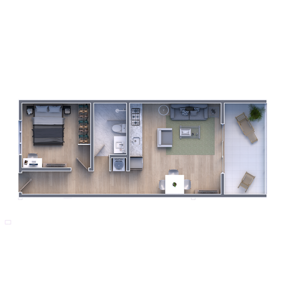 Квартира 2-комнатная 1+1 в Сосуа (Сосуа) площадь 66м² 2 этаж, изображение 8