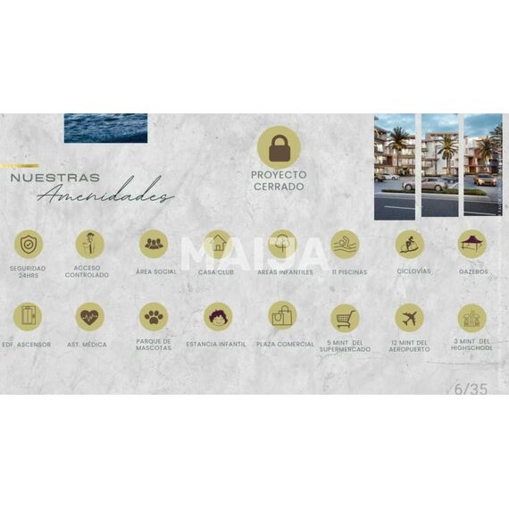 Квартира 1-комнатная студия 1+0 в Пунта-Кана (Баваро) площадь 55м² 4 этаж, изображение 11