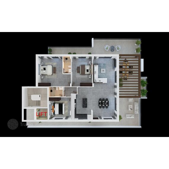 Квартира 1-комнатная в Пафосе (центр) (Пафос) площадь 71м², изображение 12