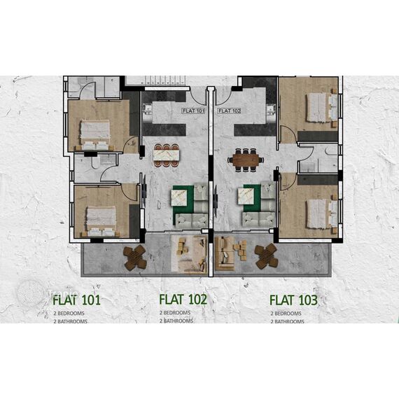 Квартира 2-комнатная 1+1 в Арадипу (Ливадия) площадь 83м², изображение 5
