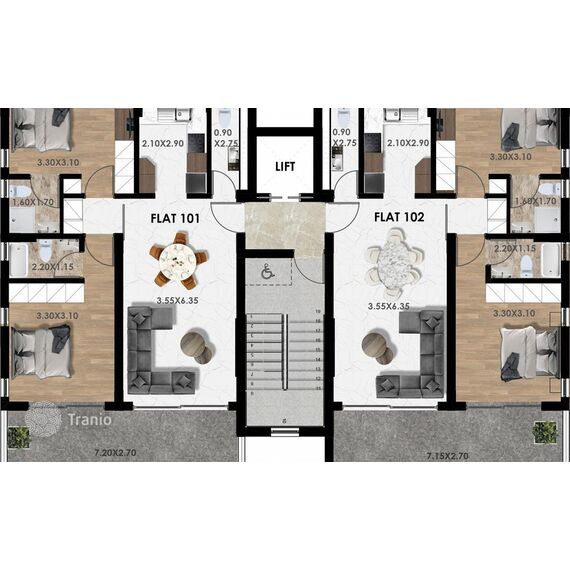 Квартира 2-комнатная 1+1 в Арадипу (Ливадия) площадь 78м² 3 этаж, изображение 19
